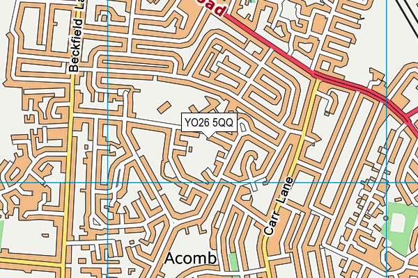 YO26 5QQ map - OS VectorMap District (Ordnance Survey)