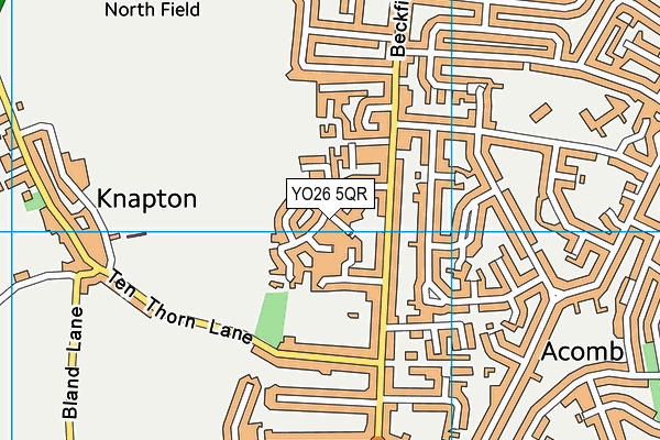 YO26 5QR map - OS VectorMap District (Ordnance Survey)