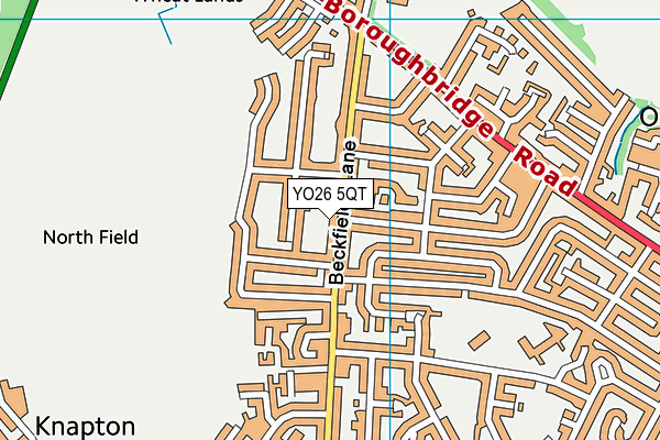 YO26 5QT map - OS VectorMap District (Ordnance Survey)