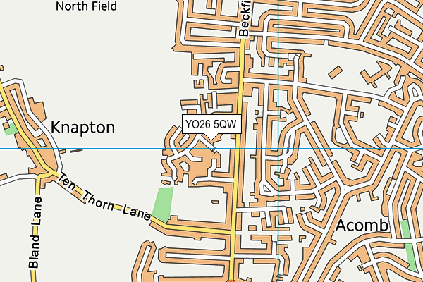 YO26 5QW map - OS VectorMap District (Ordnance Survey)