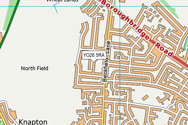 YO26 5RA map - OS VectorMap District (Ordnance Survey)