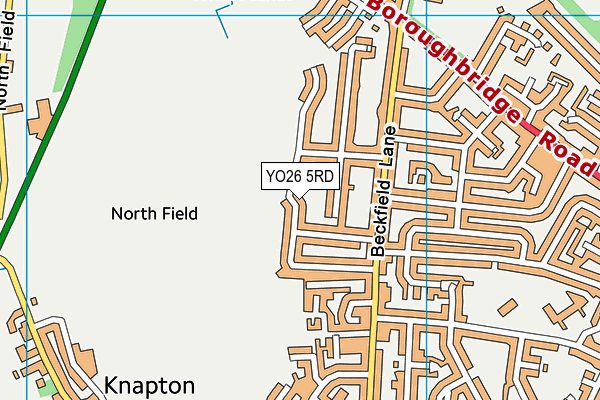 YO26 5RD map - OS VectorMap District (Ordnance Survey)