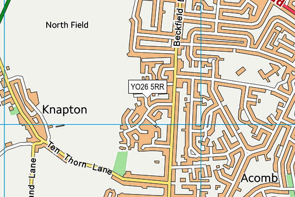 YO26 5RR map - OS VectorMap District (Ordnance Survey)