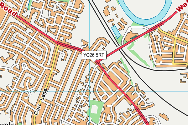 YO26 5RT map - OS VectorMap District (Ordnance Survey)