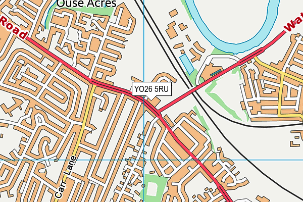 YO26 5RU map - OS VectorMap District (Ordnance Survey)