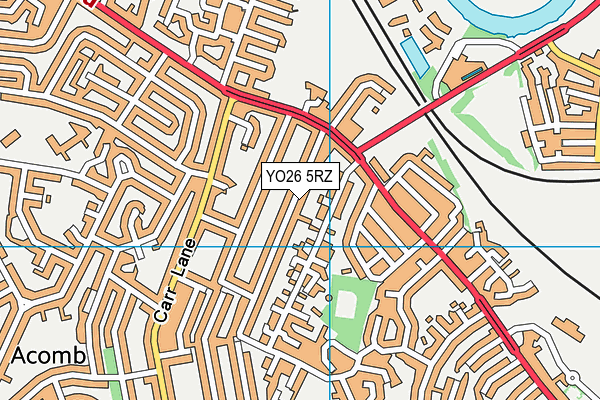 YO26 5RZ map - OS VectorMap District (Ordnance Survey)