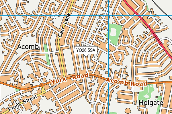 YO26 5SA map - OS VectorMap District (Ordnance Survey)