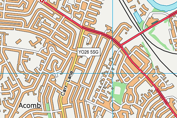 YO26 5SG map - OS VectorMap District (Ordnance Survey)