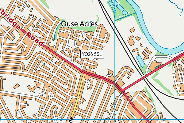 YO26 5SL map - OS VectorMap District (Ordnance Survey)