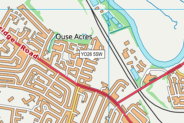 YO26 5SW map - OS VectorMap District (Ordnance Survey)