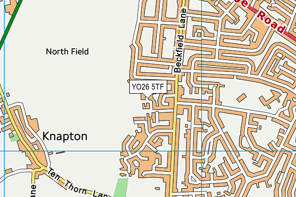 Old School Walk map (YO26 5TF) - OS VectorMap District (Ordnance Survey)