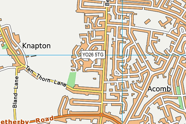 YO26 5TG map - OS VectorMap District (Ordnance Survey)