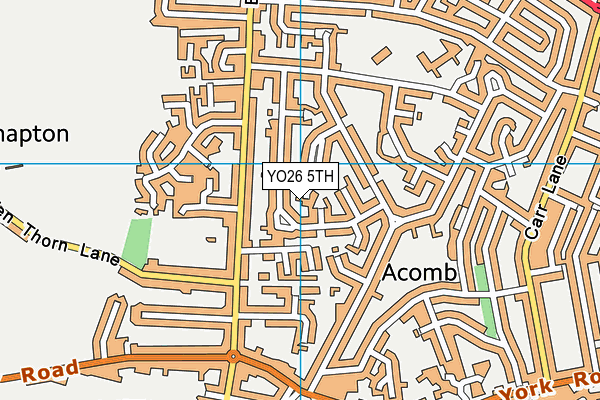 YO26 5TH map - OS VectorMap District (Ordnance Survey)