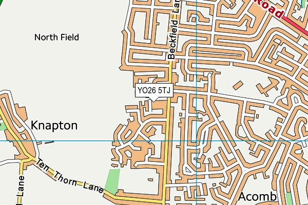 YO26 5TJ map - OS VectorMap District (Ordnance Survey)