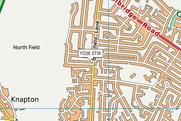 YO26 5TW map - OS VectorMap District (Ordnance Survey)