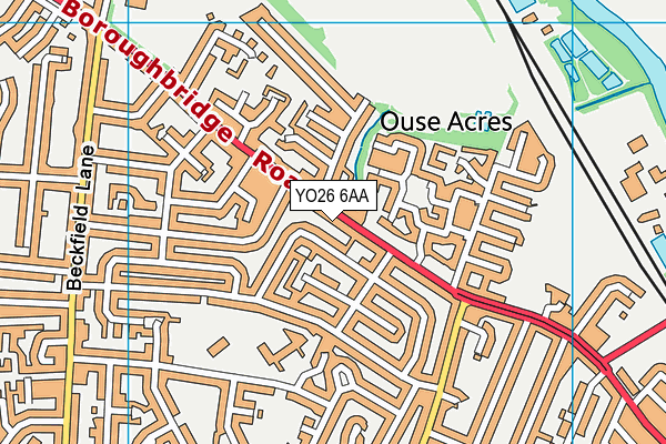 YO26 6AA map - OS VectorMap District (Ordnance Survey)