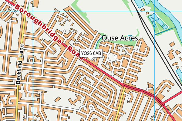 YO26 6AB map - OS VectorMap District (Ordnance Survey)