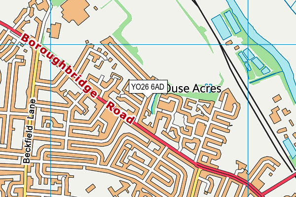 YO26 6AD map - OS VectorMap District (Ordnance Survey)