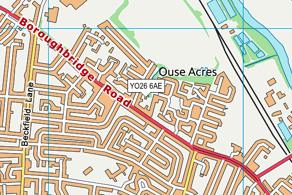 YO26 6AE map - OS VectorMap District (Ordnance Survey)