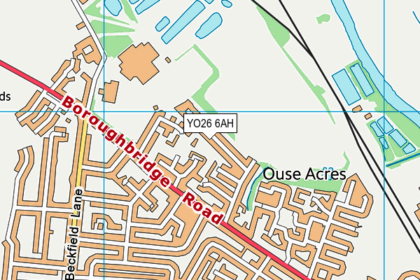 YO26 6AH map - OS VectorMap District (Ordnance Survey)