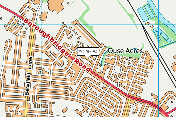 YO26 6AJ map - OS VectorMap District (Ordnance Survey)