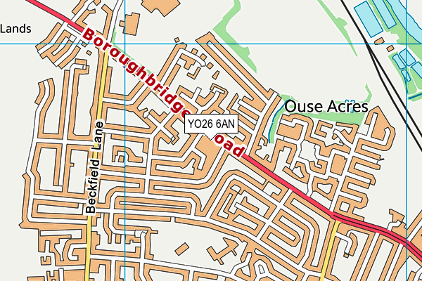 YO26 6AN map - OS VectorMap District (Ordnance Survey)