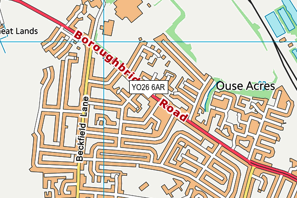 YO26 6AR map - OS VectorMap District (Ordnance Survey)