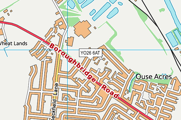 YO26 6AT map - OS VectorMap District (Ordnance Survey)