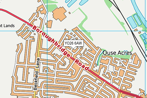YO26 6AW map - OS VectorMap District (Ordnance Survey)