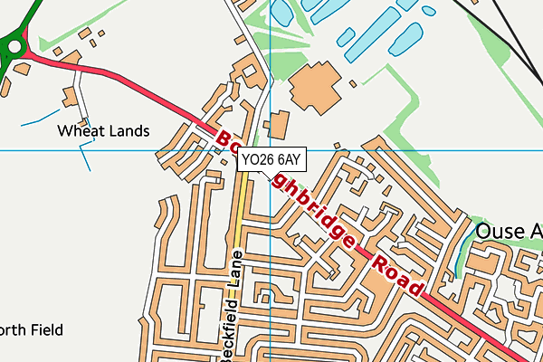 YO26 6AY map - OS VectorMap District (Ordnance Survey)