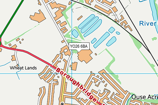 YO26 6BA map - OS VectorMap District (Ordnance Survey)
