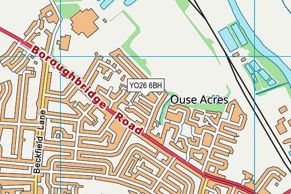 YO26 6BH map - OS VectorMap District (Ordnance Survey)