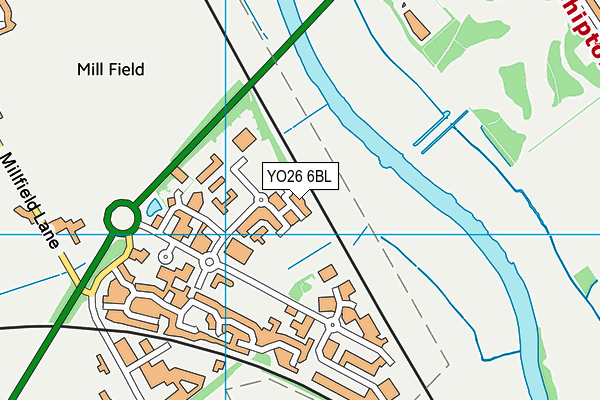 YO26 6BL map - OS VectorMap District (Ordnance Survey)