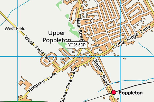 YO26 6DP map - OS VectorMap District (Ordnance Survey)