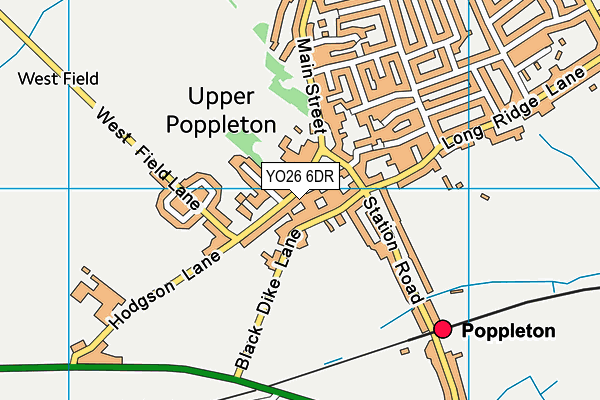 YO26 6DR map - OS VectorMap District (Ordnance Survey)