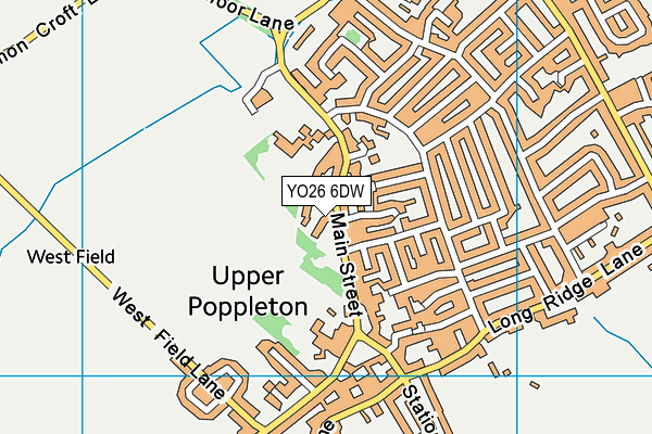 YO26 6DW map - OS VectorMap District (Ordnance Survey)