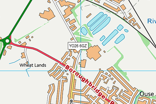 YO26 6GZ map - OS VectorMap District (Ordnance Survey)