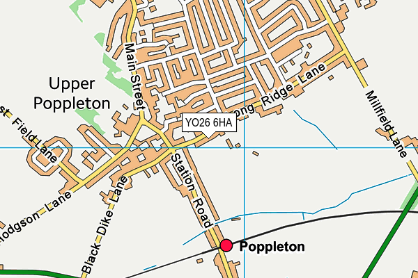 YO26 6HA map - OS VectorMap District (Ordnance Survey)