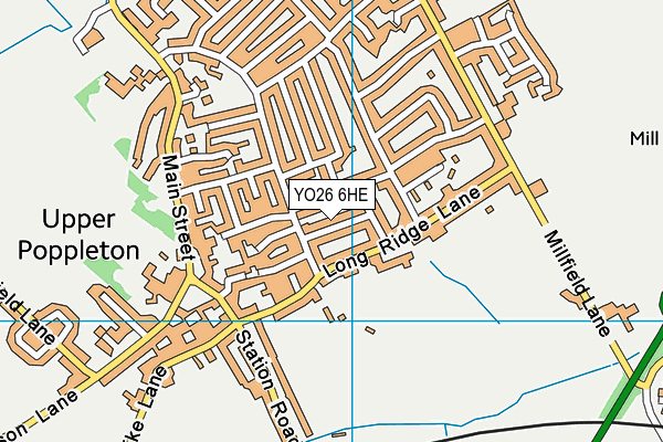 YO26 6HE map - OS VectorMap District (Ordnance Survey)