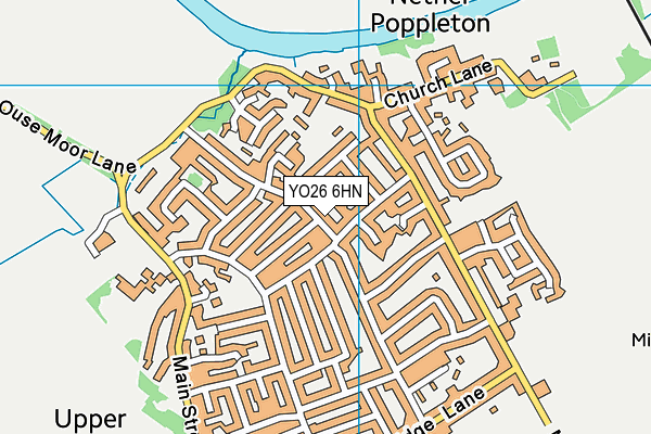 YO26 6HN map - OS VectorMap District (Ordnance Survey)