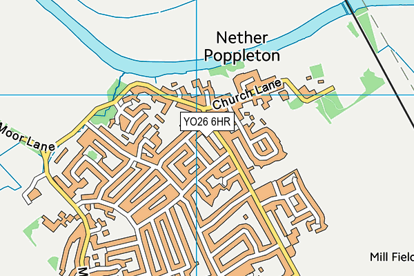 YO26 6HR map - OS VectorMap District (Ordnance Survey)