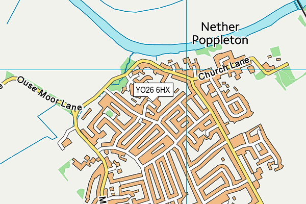 YO26 6HX map - OS VectorMap District (Ordnance Survey)