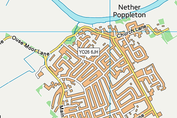 YO26 6JH map - OS VectorMap District (Ordnance Survey)