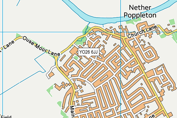 YO26 6JJ map - OS VectorMap District (Ordnance Survey)