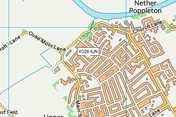 YO26 6JN map - OS VectorMap District (Ordnance Survey)