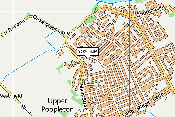 YO26 6JP map - OS VectorMap District (Ordnance Survey)