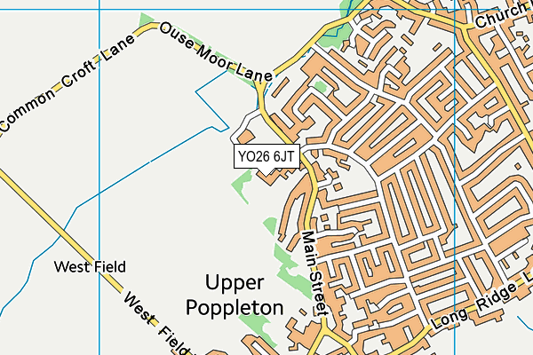 Poppleton Ousebank Primary School map (YO26 6JT) - OS VectorMap District (Ordnance Survey)
