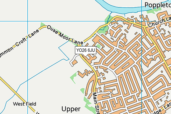 YO26 6JU map - OS VectorMap District (Ordnance Survey)