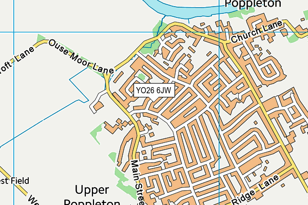 YO26 6JW map - OS VectorMap District (Ordnance Survey)