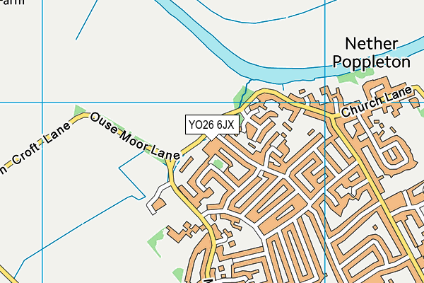 YO26 6JX map - OS VectorMap District (Ordnance Survey)